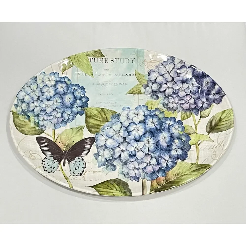 Certified International Hydrangea Garden Melamine Plate/ Platter